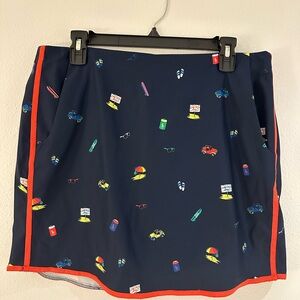 Polo Golf Skort Ralph Lauren size 8 fun print pockets and side zipper